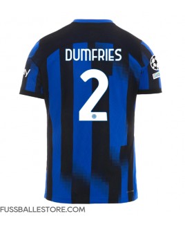 Günstige Inter Milan Denzel Dumfries #2 Heimtrikot 2023-24 Kurzarm